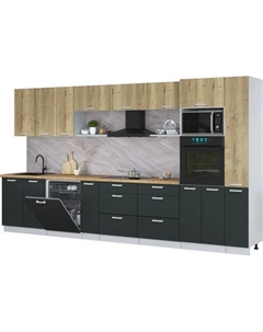 Кухонный гарнитур Интерлиния Мила Лайт 3.8-ПМ1