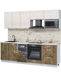 Кухонный гарнитур Интерлиния Мила Лайт 2.45-ПМ4