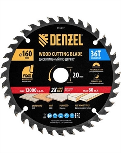 Пильный диск Denzel 733217