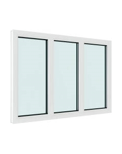 Окно ПВХ Rehau Деленное на 3 части глухое 3 стекла
