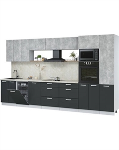 Кухонный гарнитур Интерлиния Мила Лайт 3.7-ПМ3