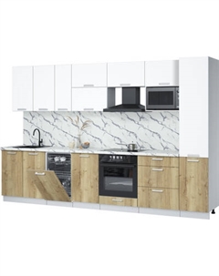 Кухонный гарнитур Интерлиния Мила Лайт 3.3-ПМ4