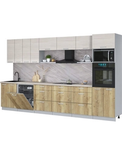 Кухонный гарнитур Интерлиния Мила Лайт 3.6-ПМ1-2