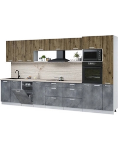 Кухонный гарнитур Интерлиния Мила Лайт 3.8-ПМ3