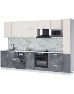 Кухонный гарнитур Интерлиния Мила Лайт 3.2-ПМ4