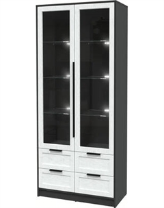 Шкаф с витриной Интерлиния Концепт Тренд КТ-ШВ2 с подсветкой