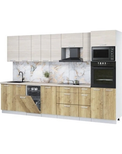 Кухонный гарнитур Интерлиния Мила Лайт 3.2-ПМ3