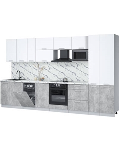 Кухонный гарнитур Интерлиния Мила Лайт 3.6-ПМ4