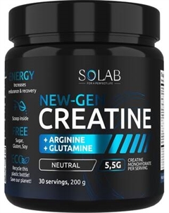 Креатин SOLAB Моногидрат с глютамином, аргинином Solab