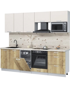 Кухонный гарнитур Интерлиния Мила Лайт 2.45-ПМ4