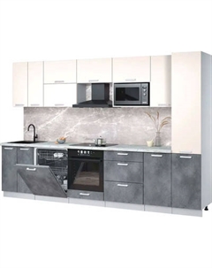 Кухонный гарнитур Интерлиния Мила Лайт 3.2-ПМ2