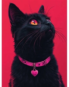 Набор алмазной вышивки Феникс+ Черная кошка / 70816 Feniks