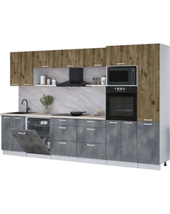 Кухонный гарнитур Интерлиния Мила Лайт 3.4-ПМ1
