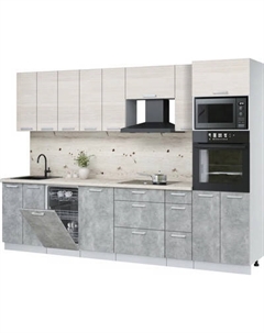 Кухонный гарнитур Интерлиния Мила Лайт 3.05-ПМ3