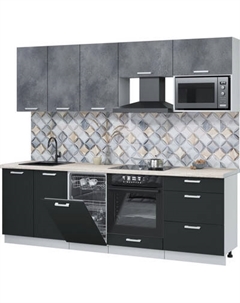 Кухонный гарнитур Интерлиния Мила Лайт 2.45-ПМ4