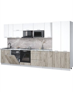 Кухонный гарнитур Интерлиния Мила Лайт 3.7-ПМ2