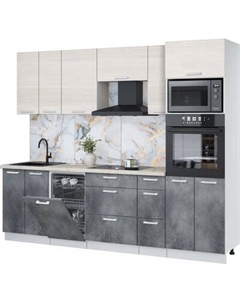 Кухонный гарнитур Интерлиния Мила Лайт 2.55-ПМ3