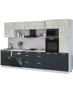 Кухонный гарнитур Интерлиния Мила Лайт 3.4-ПМ1