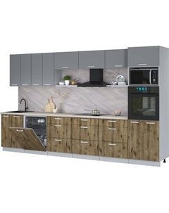 Кухонный гарнитур Интерлиния Мила Лайт 3.6-ПМ1-2