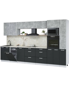 Кухонный гарнитур Интерлиния Мила Лайт 3.6-ПМ3