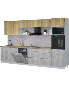 Кухонный гарнитур Интерлиния Мила Лайт 3.4-ПМ1-2