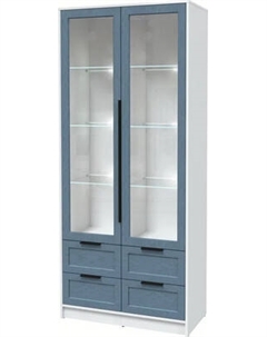 Шкаф с витриной Интерлиния Концепт Тренд КТ-ШВ2 с подсветкой