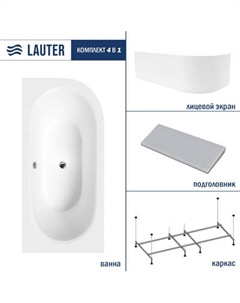 Ванна акриловая Lauter Bliss 160 L / 21201061L