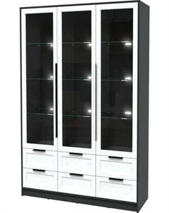Шкаф с витриной Интерлиния Концепт Тренд КТ-ШВ3 с подсветкой