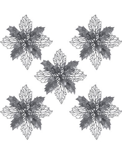 Набор елочных игрушек Золотая сказка Цветок с клипсой / 592604