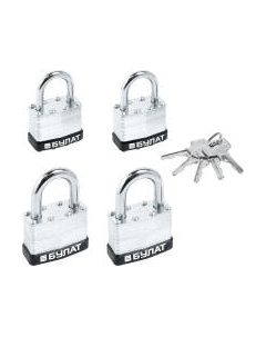 Набор замков навесных БУЛАТ ВС 0140/0150 5 ключей Булат