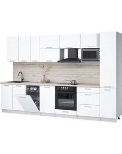 Кухонный гарнитур Интерлиния Мила Лайт 3.3-ПМ4