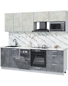 Кухонный гарнитур Интерлиния Мила Лайт 2.45-ПМ4