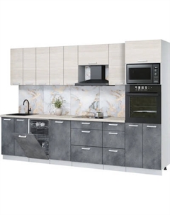 Кухонный гарнитур Интерлиния Мила Лайт 3.1-ПМ3