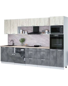 Кухонный гарнитур Интерлиния Мила Лайт 3.2-ПМ1