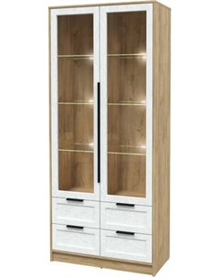 Шкаф с витриной Интерлиния Концепт Тренд КТ-ШВ2 с подсветкой