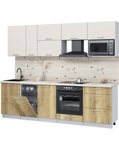 Кухонный гарнитур Интерлиния Мила Лайт 2.6-ПМ4