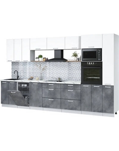 Кухонный гарнитур Интерлиния Мила Лайт 3.6-ПМ3