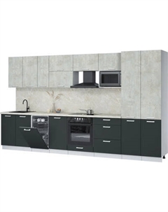 Кухонный гарнитур Интерлиния Мила Лайт 3.7-ПМ4