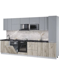 Кухонный гарнитур Интерлиния Мила Лайт 3.4-ПМ2