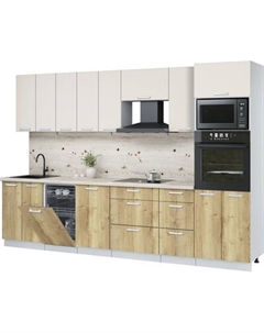 Кухонный гарнитур Интерлиния Мила Лайт 3.1-ПМ3