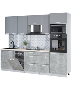 Кухонный гарнитур Интерлиния Мила Лайт 2.65-ПМ3