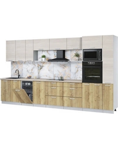 Кухонный гарнитур Интерлиния Мила Лайт 3.8-ПМ3