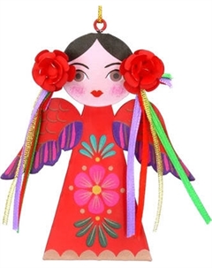 Елочная игрушка Gisela Graham Девушка с лентами Carnival 16555-2 Gisela graham