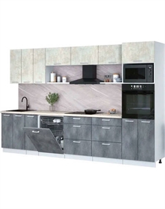 Кухонный гарнитур Интерлиния Мила Лайт 3.3-ПМ1-2