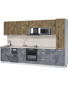 Кухонный гарнитур Интерлиния Мила Лайт 3.4-ПМ4