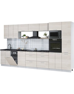 Кухонный гарнитур Интерлиния Мила Лайт 3.7-ПМ3