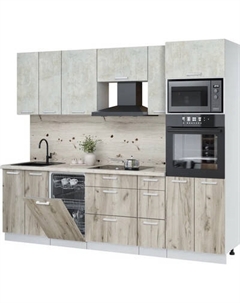 Кухонный гарнитур Интерлиния Мила Лайт 2.55-ПМ3