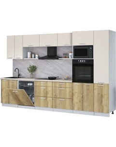 Кухонный гарнитур Интерлиния Мила Лайт 3.4-ПМ1