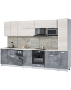 Кухонный гарнитур Интерлиния Мила Лайт 3.3-ПМ4