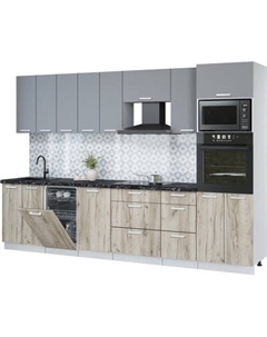 Кухонный гарнитур Интерлиния Мила Лайт 3.1-ПМ3